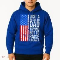 Antiliberal Just A Regular Dad Trying Not To Raise Liberals Hoodie thumb 2