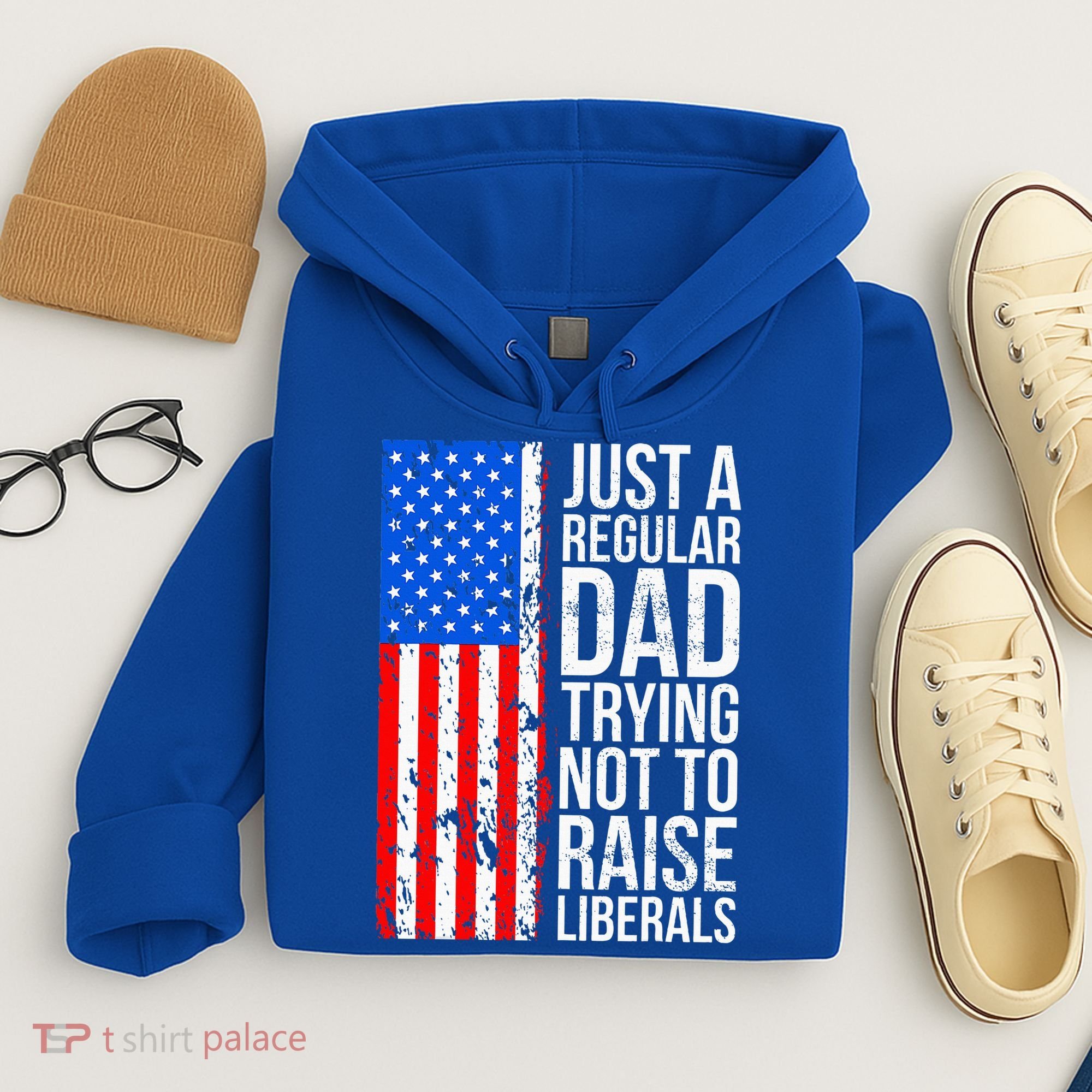 Antiliberal Just A Regular Dad Trying Not To Raise Liberals Hoodie