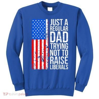 Antiliberal Just A Regular Dad Trying Not To Raise Liberals Sweatshirt