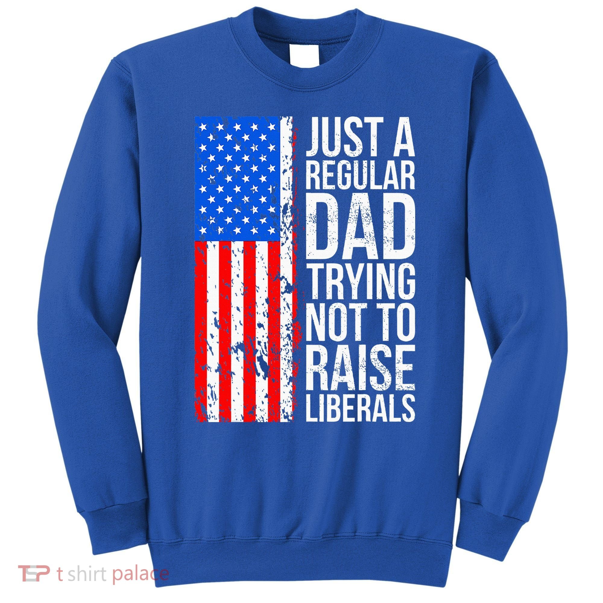 Antiliberal Just A Regular Dad Trying Not To Raise Liberals Sweatshirt