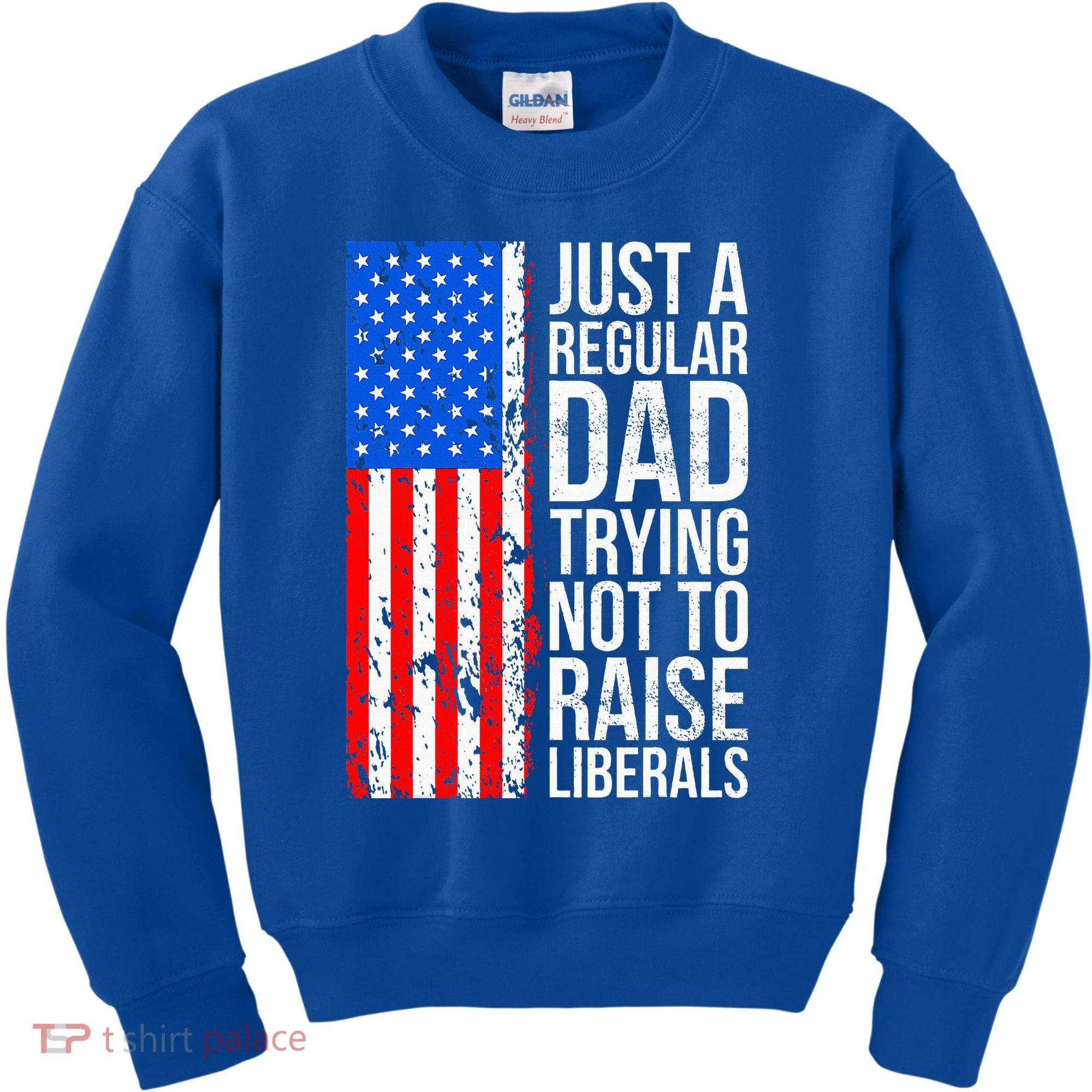 Antiliberal Just A Regular Dad Trying Not To Raise Liberals Kids Sweatshirt
