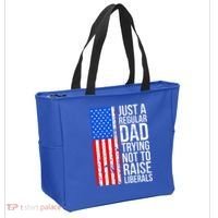 Antiliberal Just A Regular Dad Trying Not To Raise Liberals Tote Bag thumb 2