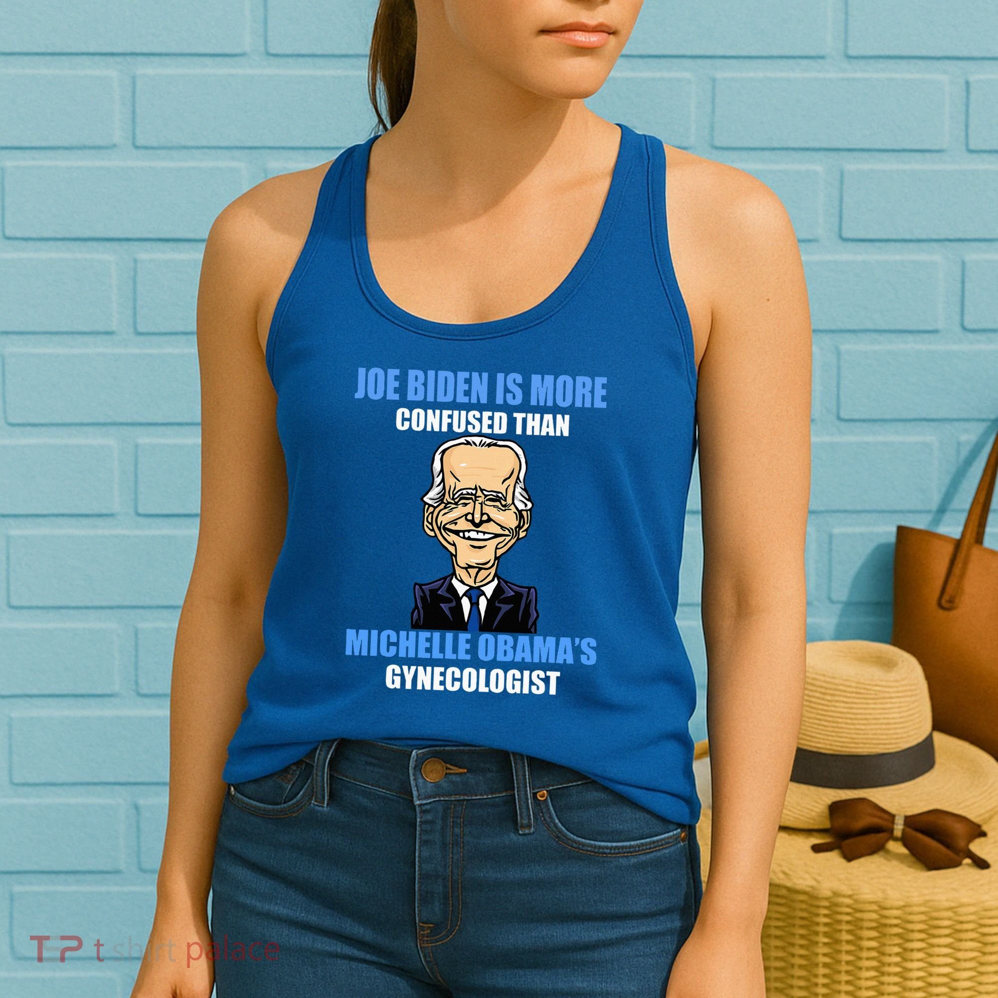Anti Joe Biden Is More Confused Than ObamaS Gynecologist Women's Tank Top