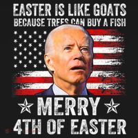 Anti Joe Biden Merry 4th Of Easter 4th Of July Ornament thumb 1