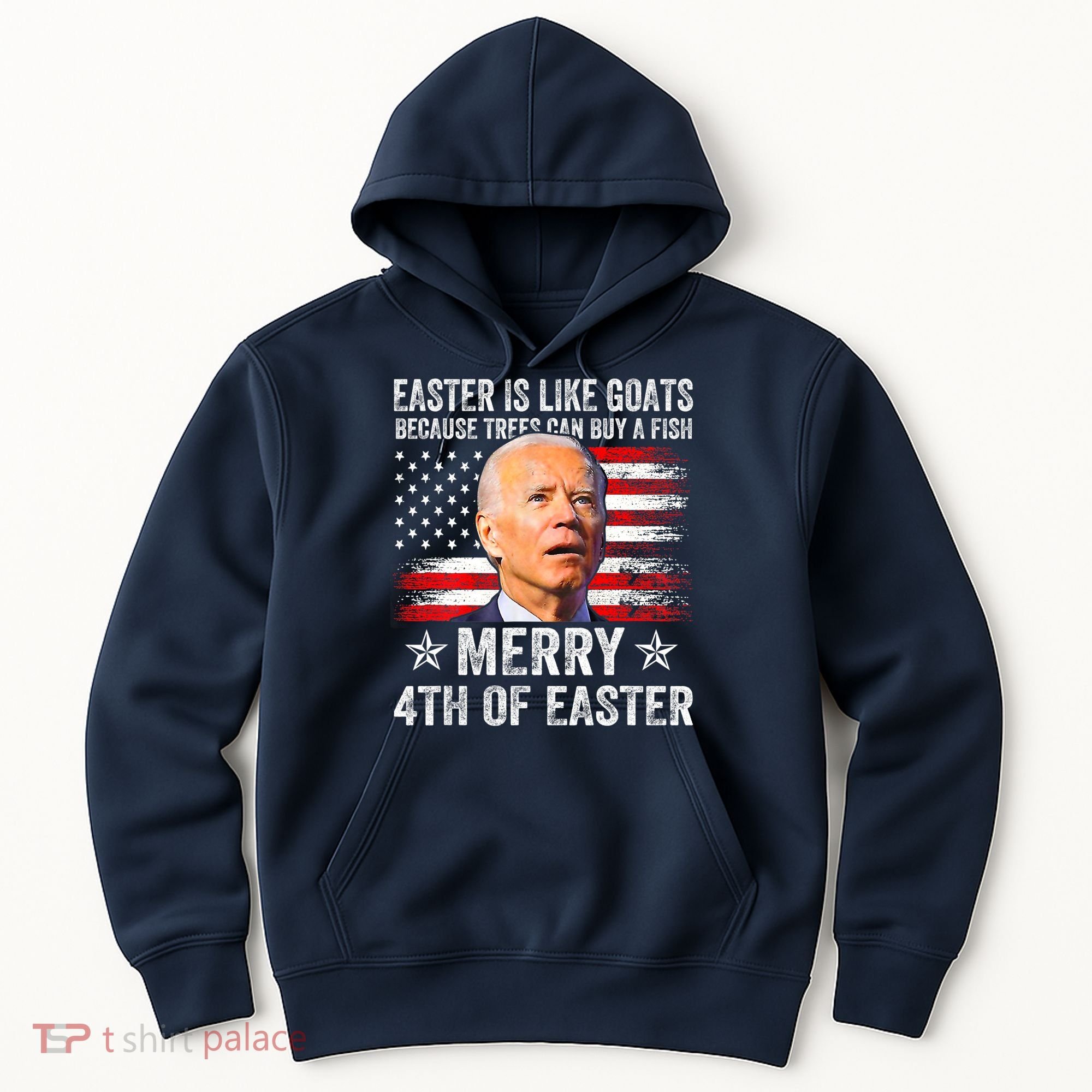 Anti Joe Biden Merry 4th Of Easter 4th Of July Hoodie