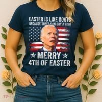 Anti Joe Biden Merry 4th Of Easter 4th Of July Women's T-Shirt thumb 2