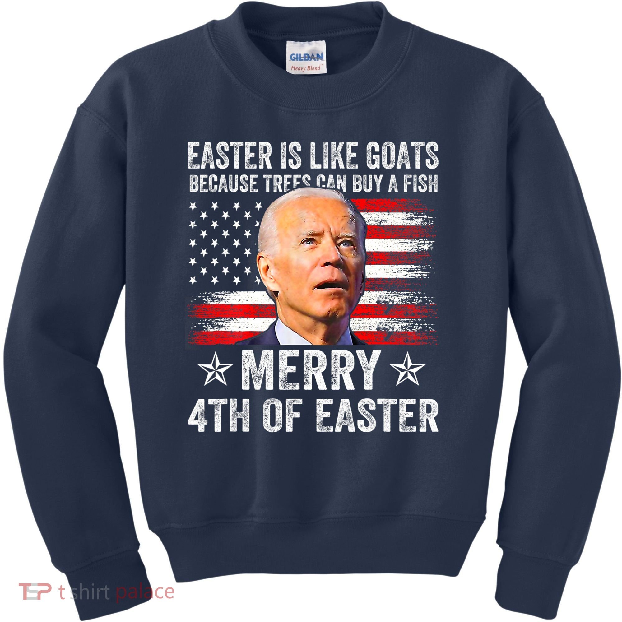 Anti Joe Biden Merry 4th Of Easter 4th Of July Kids Sweatshirt