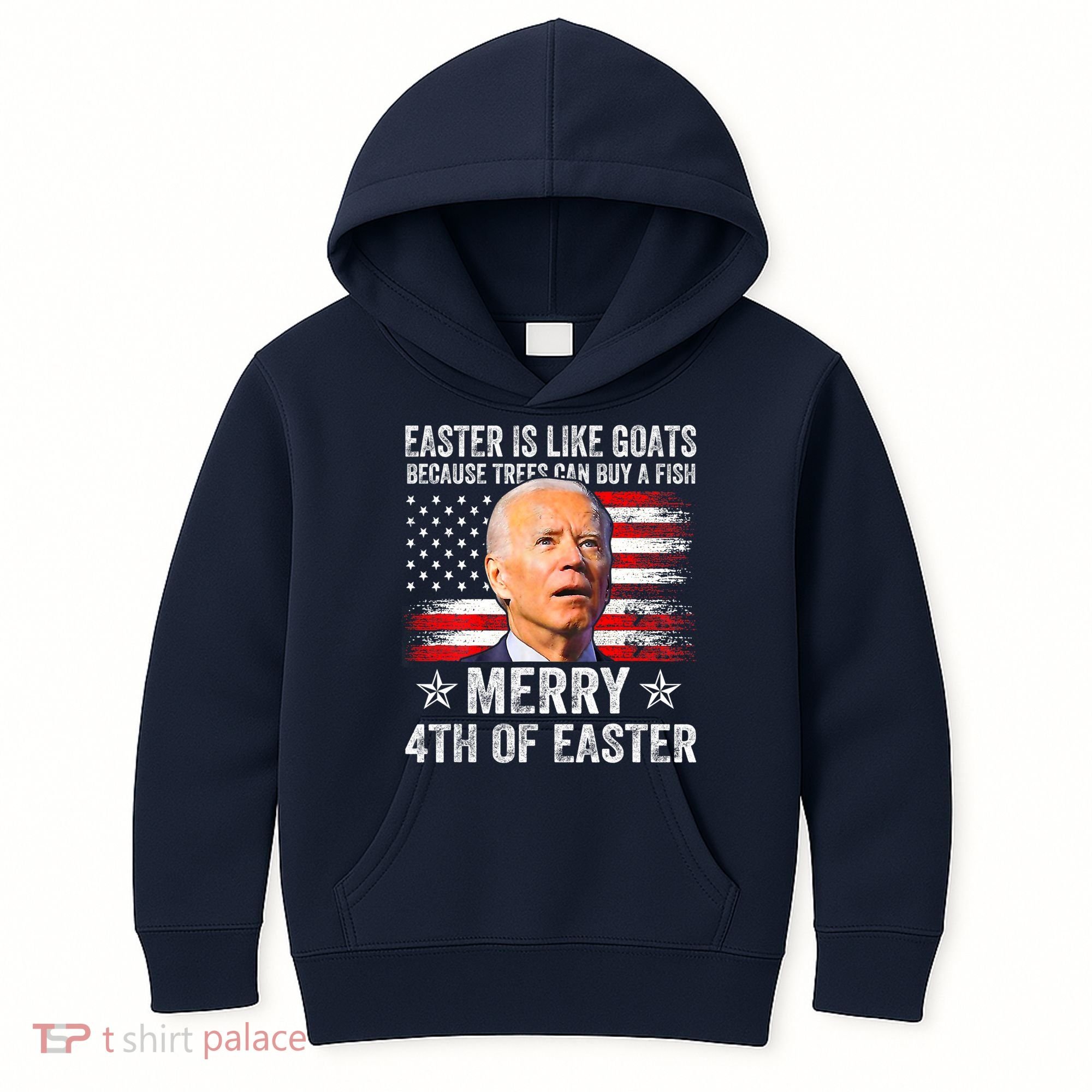 Anti Joe Biden Merry 4th Of Easter 4th Of July Kids Hoodie