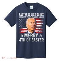 Anti Joe Biden Merry 4th Of Easter 4th Of July Kids T-Shirt thumb 0
