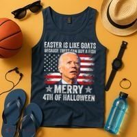 Anti Joe Biden Merry 4th Of Halloween 4th Of July Tank Top thumb 4