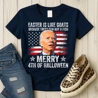 Anti Joe Biden Merry 4th Of Halloween 4th Of July Women's T-Shirt thumb 3