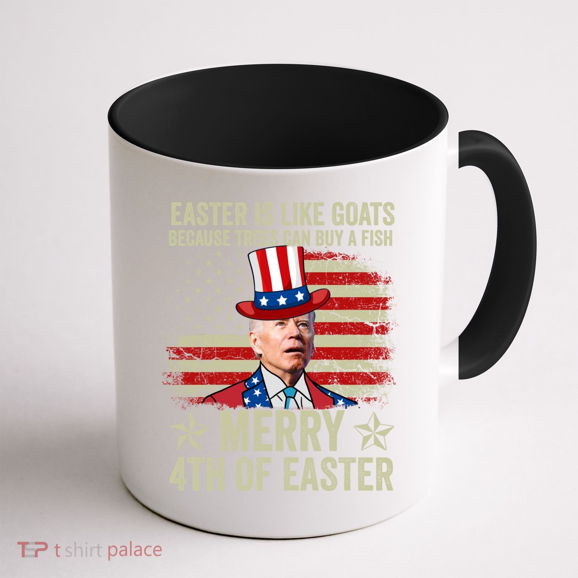 Anti Joe Biden Merry 4th Of Easter 4th Of July Coffee Mug