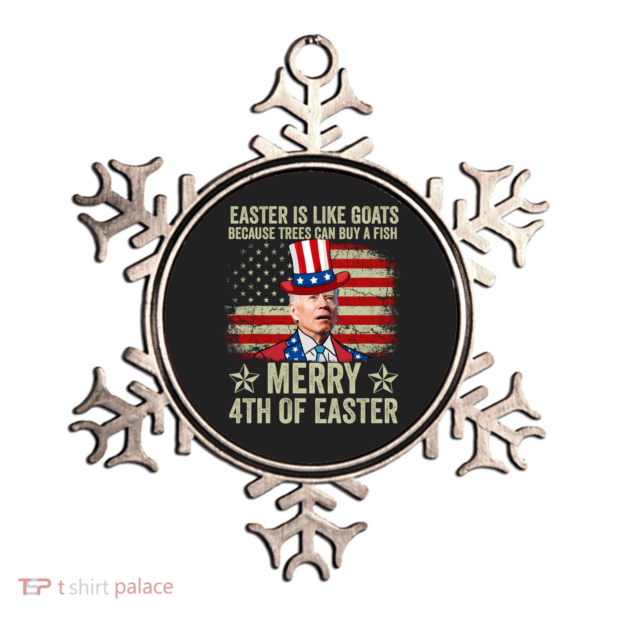 Anti Joe Biden Merry 4th Of Easter 4th Of July Ornament