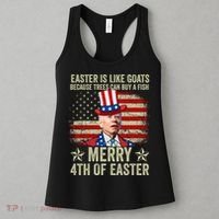 Anti Joe Biden Merry 4th Of Easter 4th Of July Women's Tank Top thumb 3
