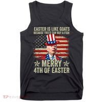 Anti Joe Biden Merry 4th Of Easter 4th Of July Tank Top thumb 0