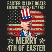 Anti Joe Biden Merry 4th Of Easter 4th Of July Golf Towel thumb 3
