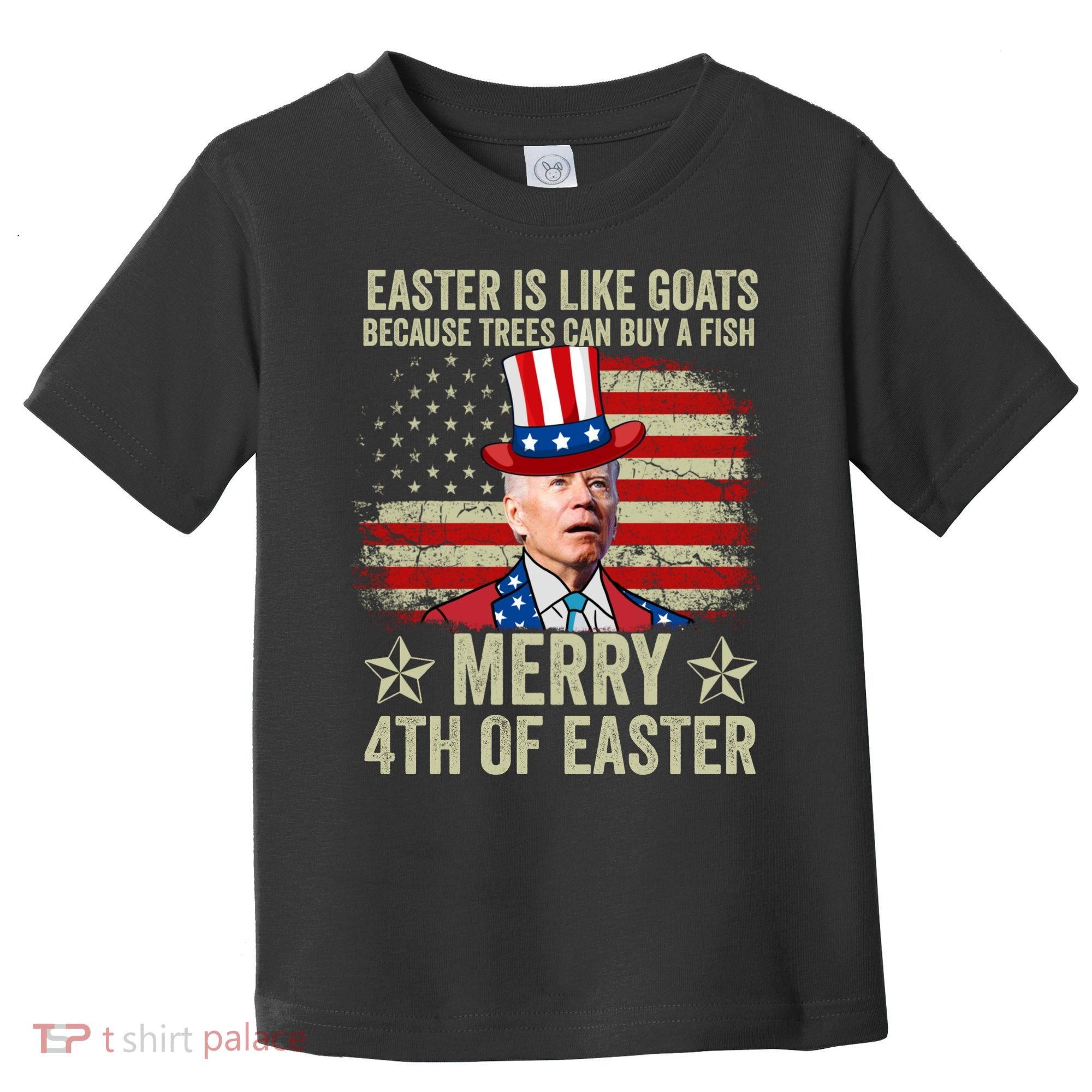 Anti Joe Biden Merry 4th Of Easter 4th Of July Toddler T-Shirt