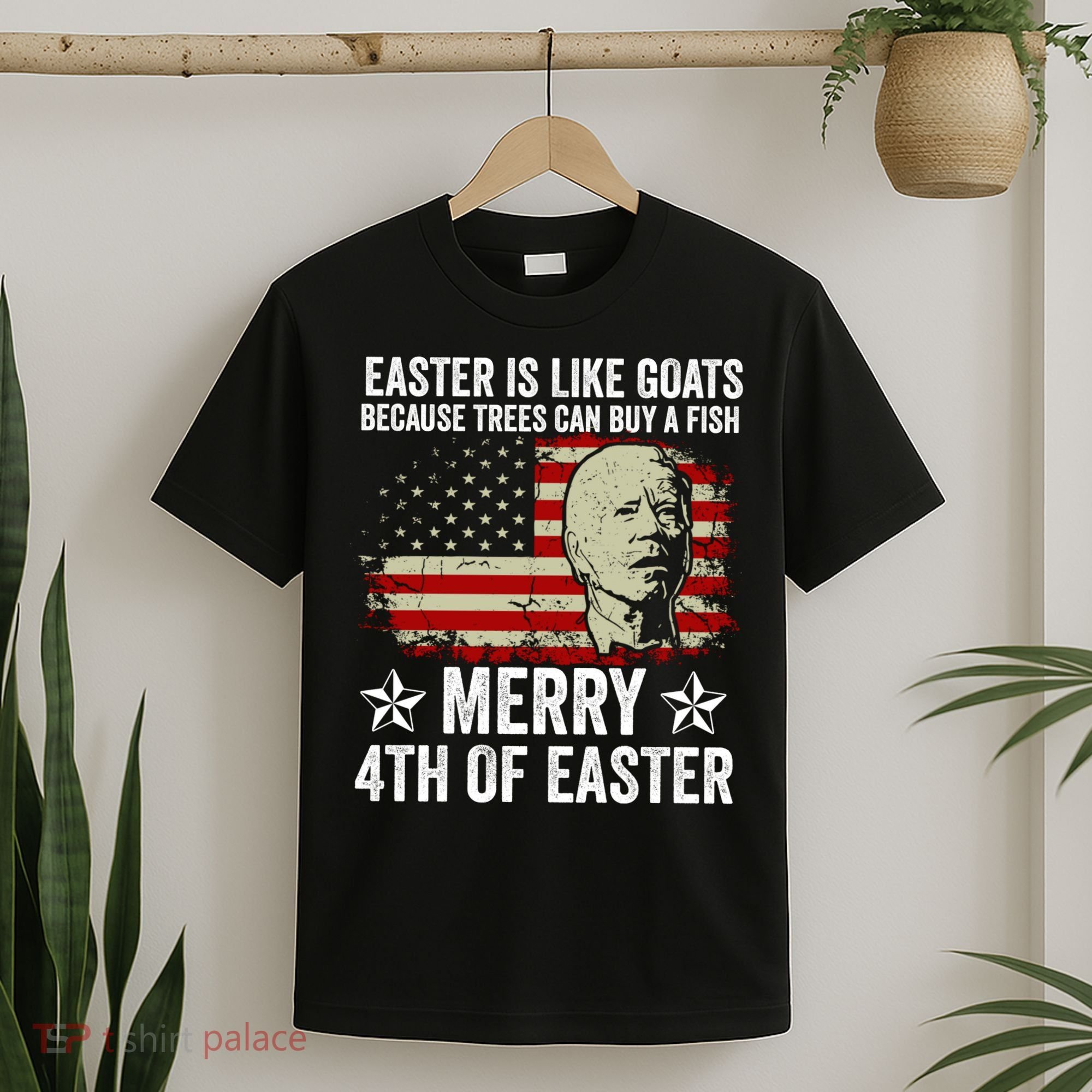 Anti Joe Biden Merry 4th Of Easter 4th Of July T-Shirt