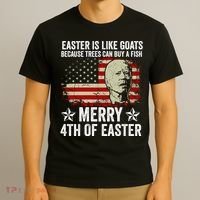 Anti Joe Biden Merry 4th Of Easter 4th Of July T-Shirt thumb 3