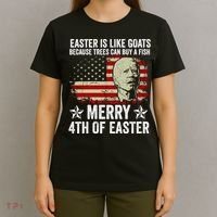 Anti Joe Biden Merry 4th Of Easter 4th Of July T-Shirt thumb 4