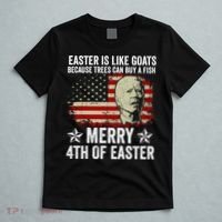 Anti Joe Biden Merry 4th Of Easter 4th Of July T-Shirt thumb 5