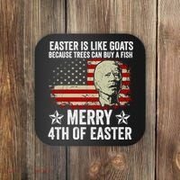 Anti Joe Biden Merry 4th Of Easter 4th Of July Coaster thumb 0