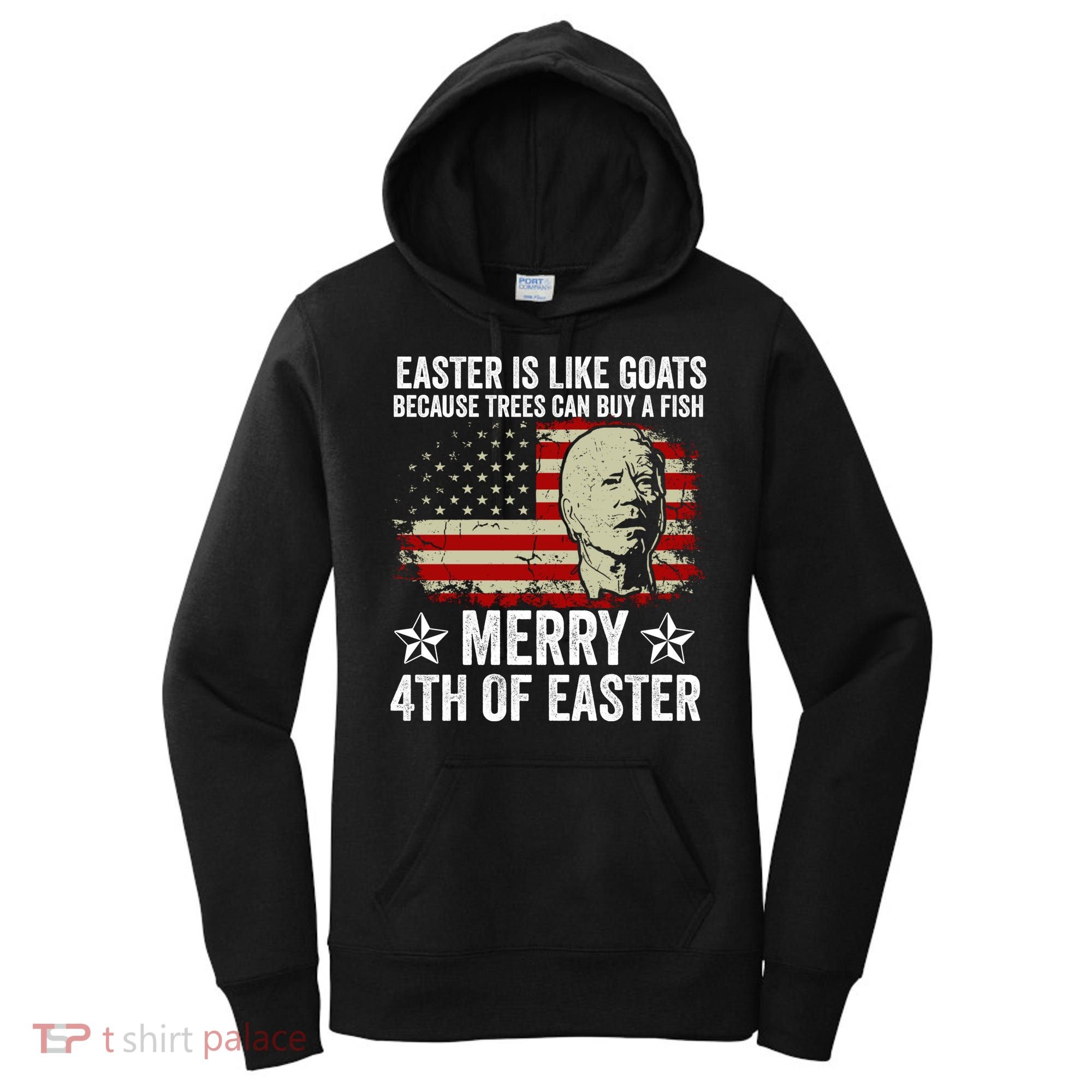 Anti Joe Biden Merry 4th Of Easter 4th Of July Women's Hoodie