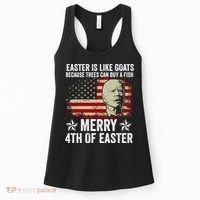 Anti Joe Biden Merry 4th Of Easter 4th Of July Women's Tank Top thumb 0