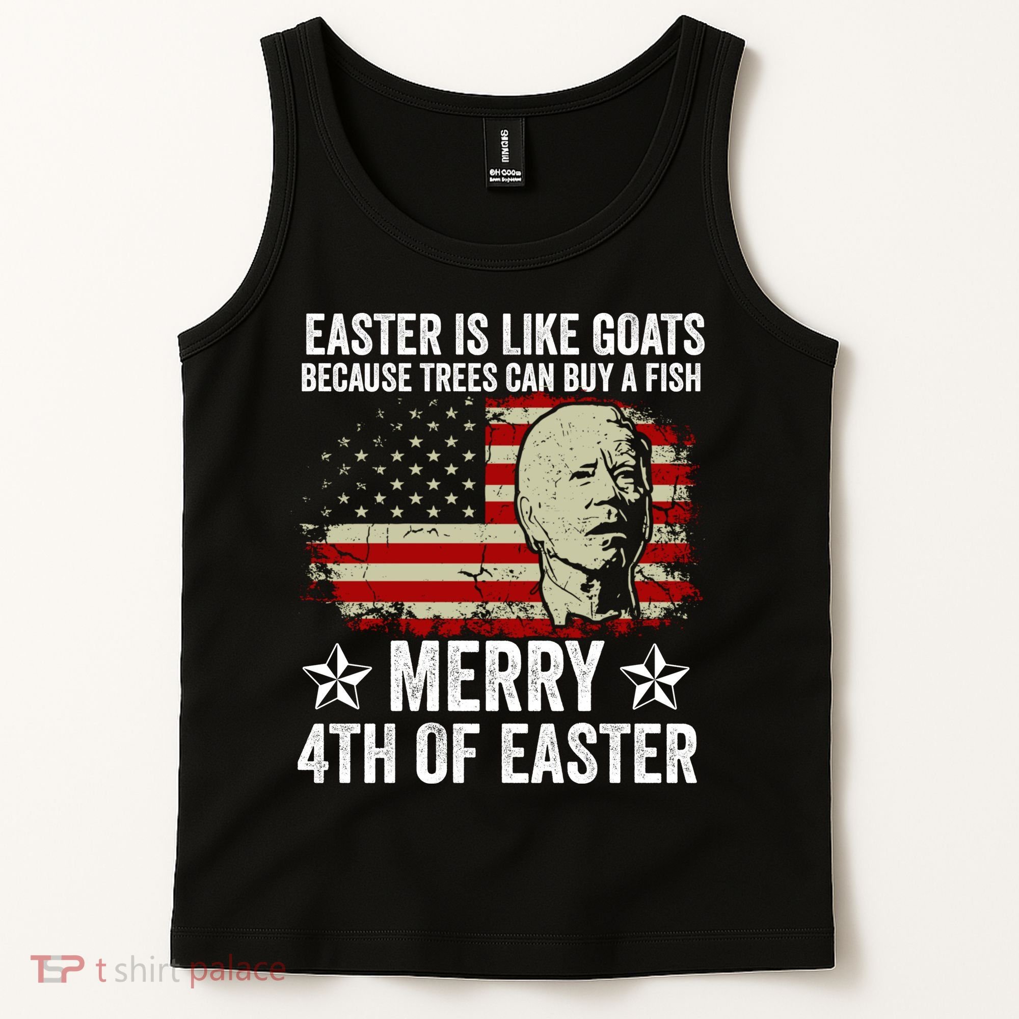Anti Joe Biden Merry 4th Of Easter 4th Of July Tank Top