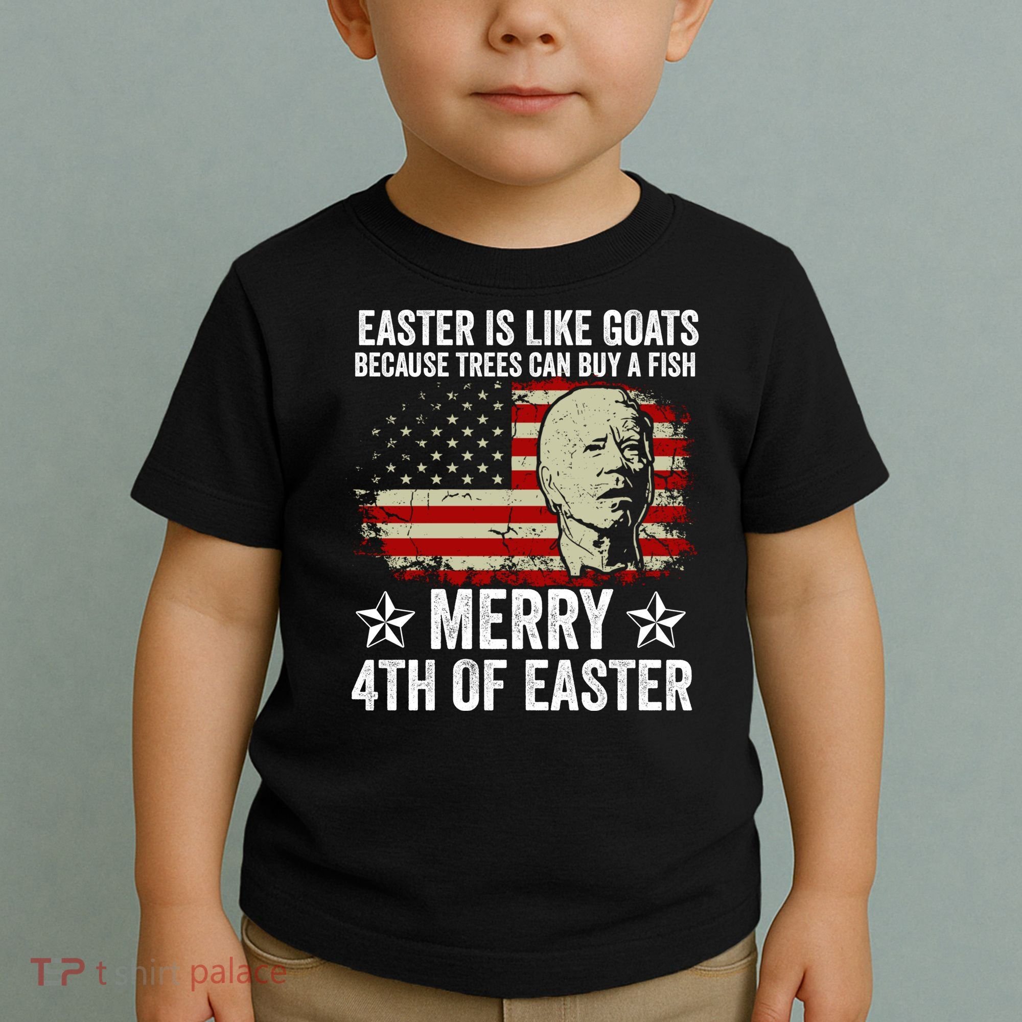 Anti Joe Biden Merry 4th Of Easter 4th Of July Toddler T-Shirt