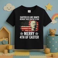 Anti Joe Biden Merry 4th Of Easter 4th Of July Toddler T-Shirt thumb 3