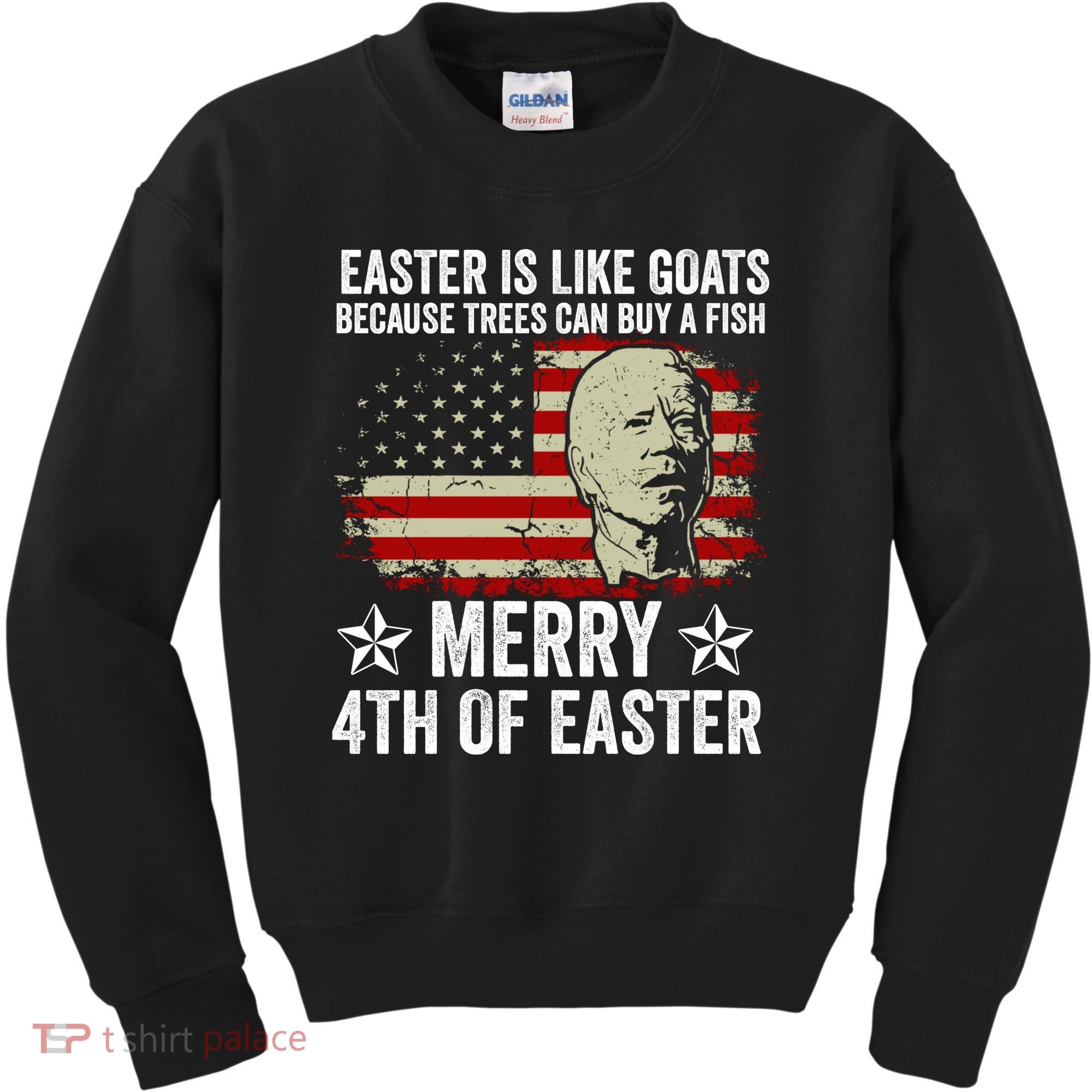 Anti Joe Biden Merry 4th Of Easter 4th Of July Kids Sweatshirt