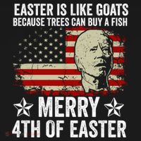 Anti Joe Biden Merry 4th Of Easter 4th Of July Kids Sweatshirt thumb 2