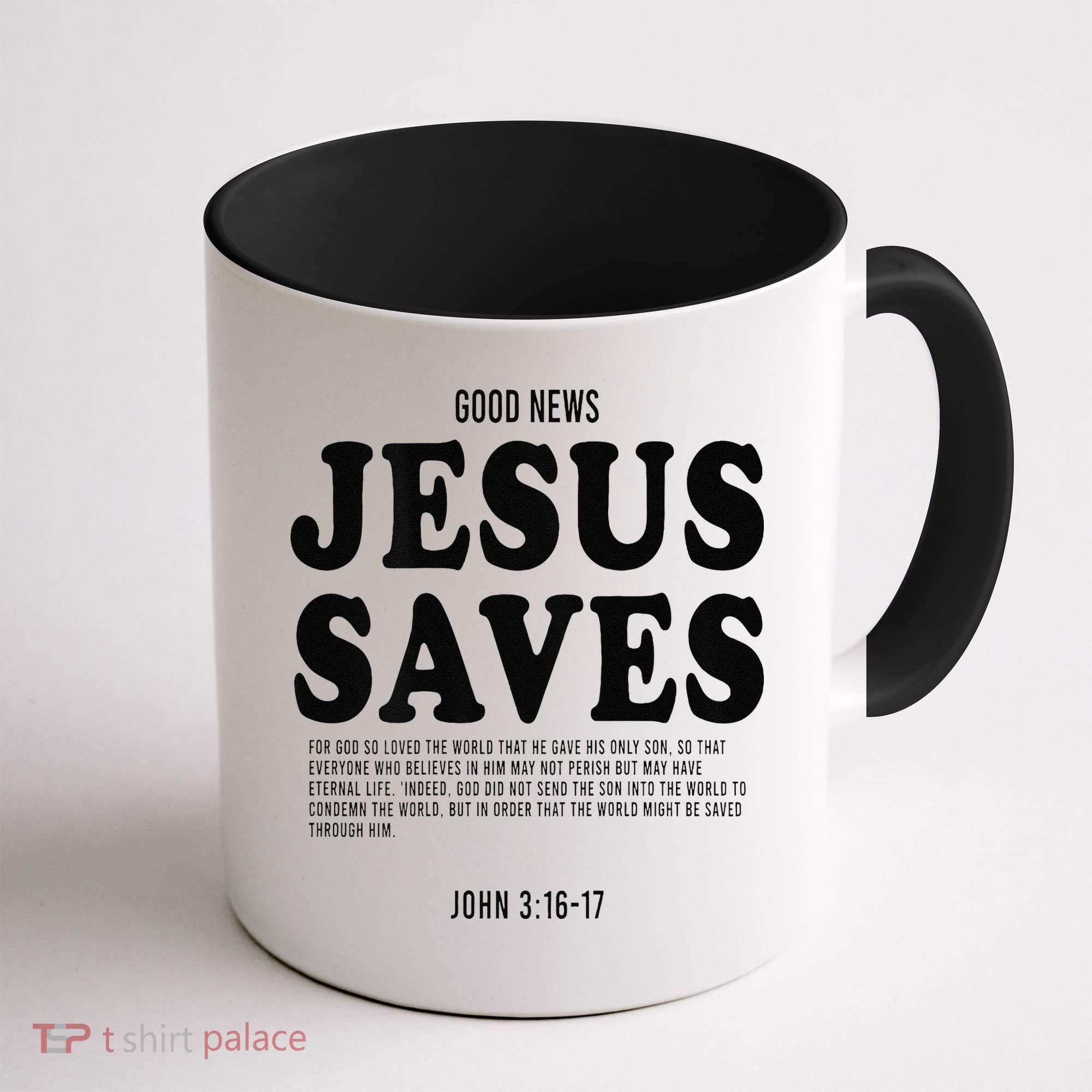 Aesthetic Jesus Christian Bible Verse  Jesus Saves Back Coffee Mug