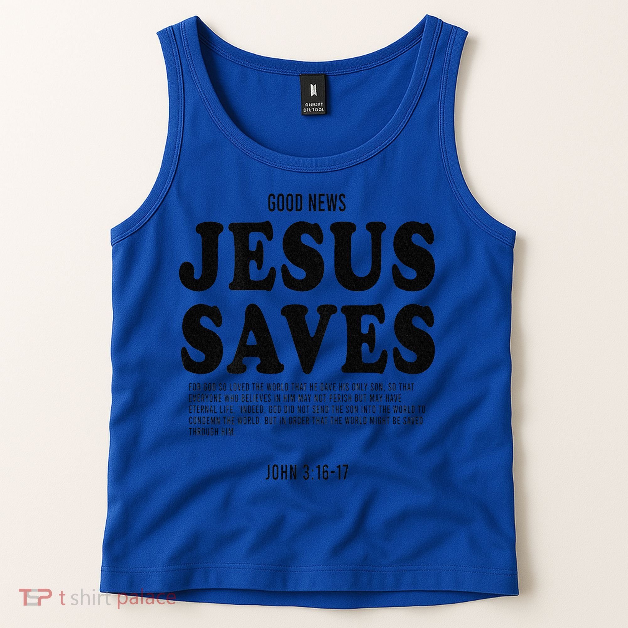 Aesthetic Jesus Christian Bible Verse  Jesus Saves Back Tank Top