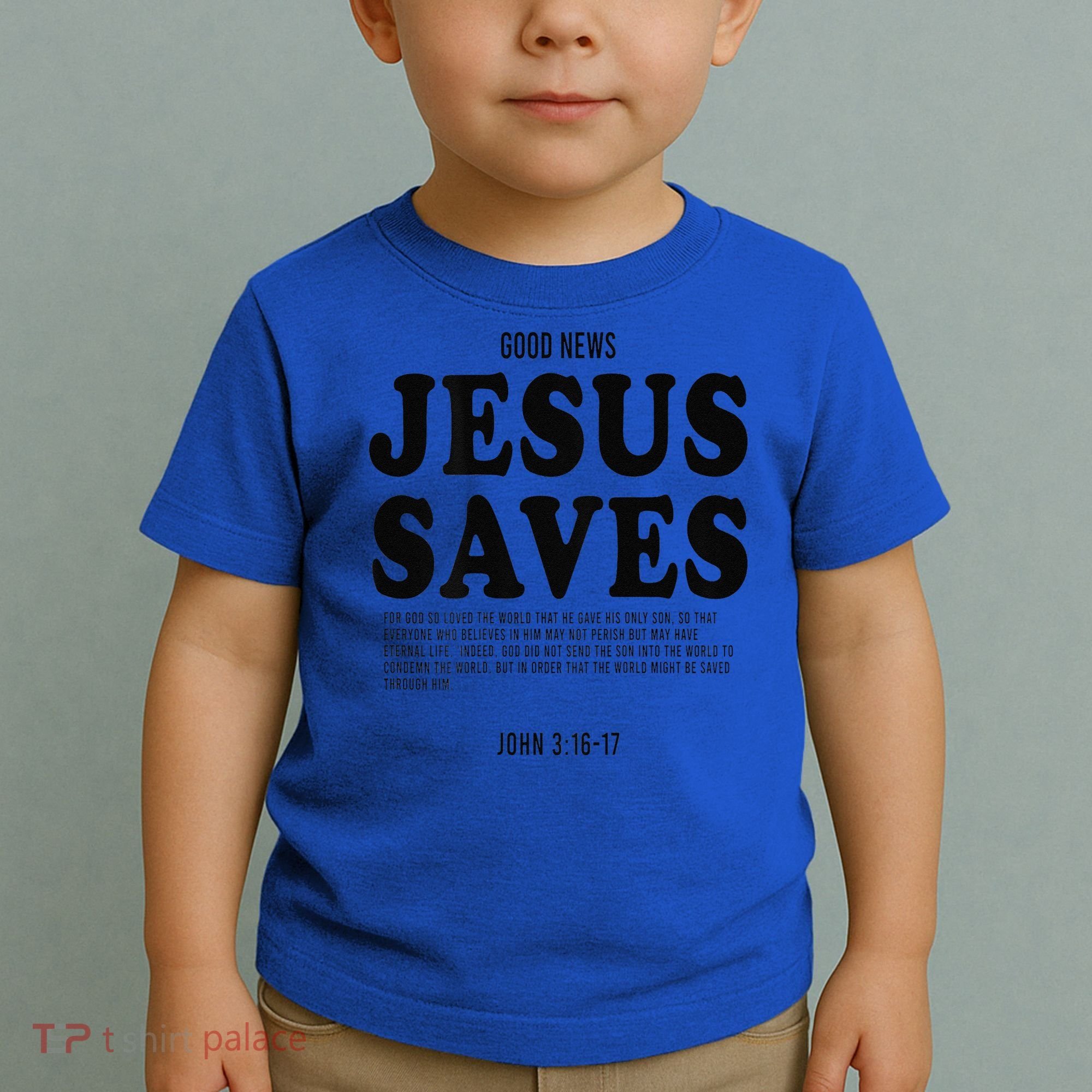 Aesthetic Jesus Christian Bible Verse  Jesus Saves Back Toddler T-Shirt