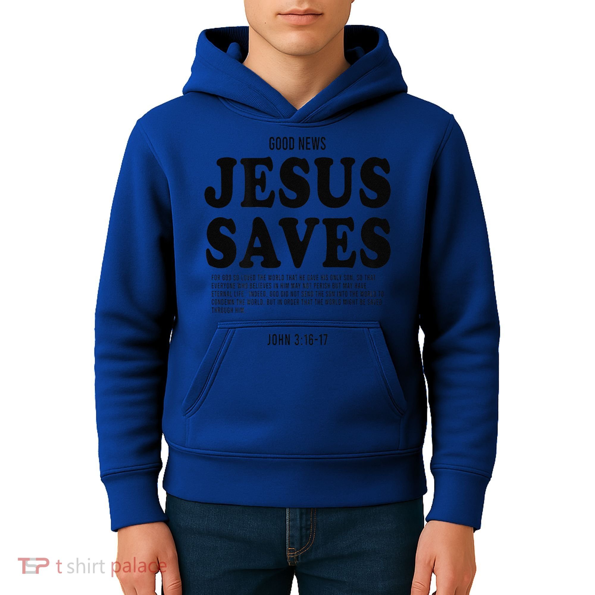 Aesthetic Jesus Christian Bible Verse  Jesus Saves Back Kids Hoodie