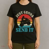 Atv Just Gonna Send It 4 Wheeler Quad Bike Vintage Funny T-Shirt thumb 4