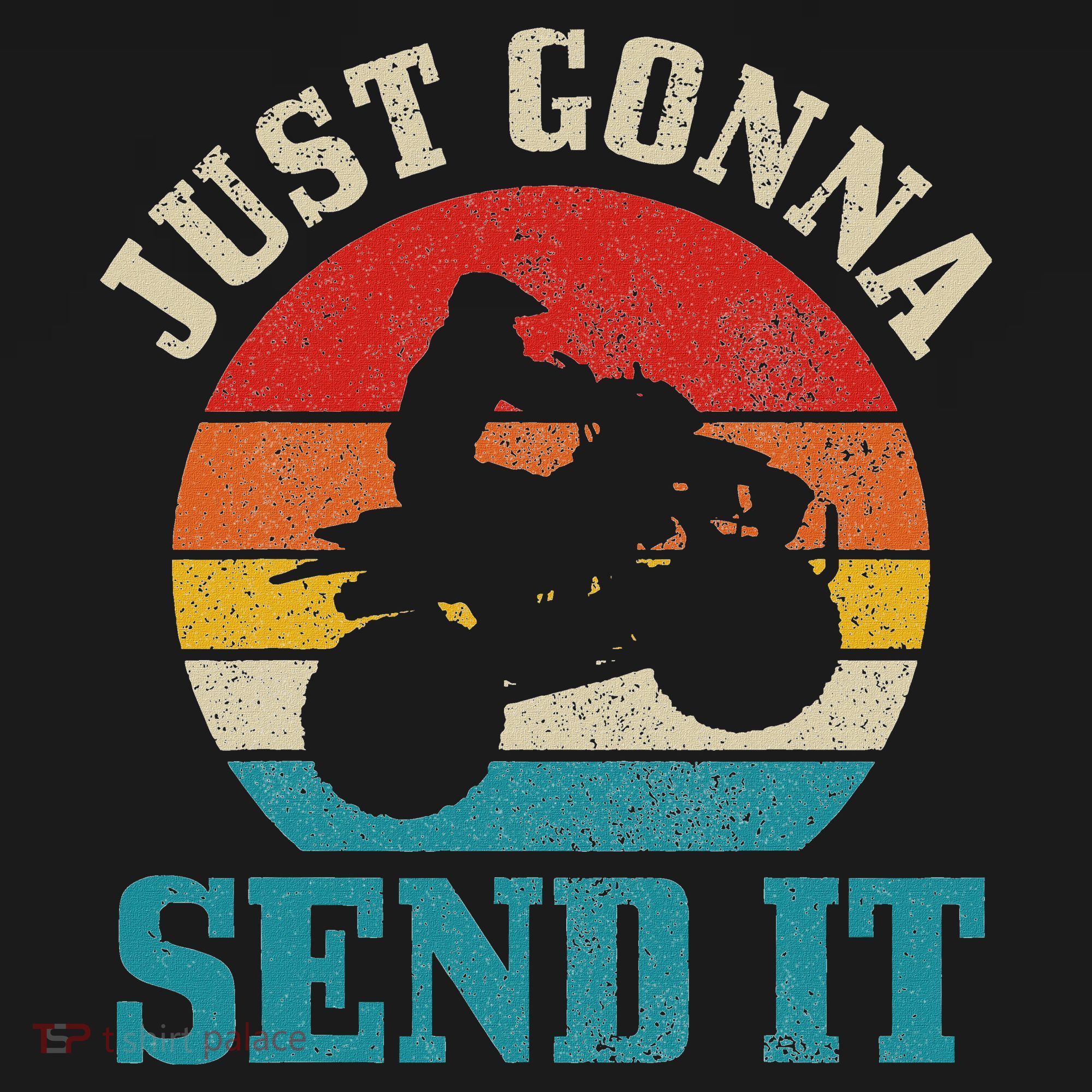 Atv Just Gonna Send It 4 Wheeler Quad Bike Vintage Funny T-Shirt