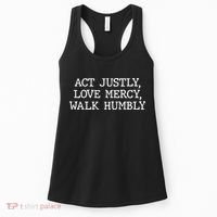 Act Justly Love Mercy Walk Humbly Women's Tank Top thumb 0