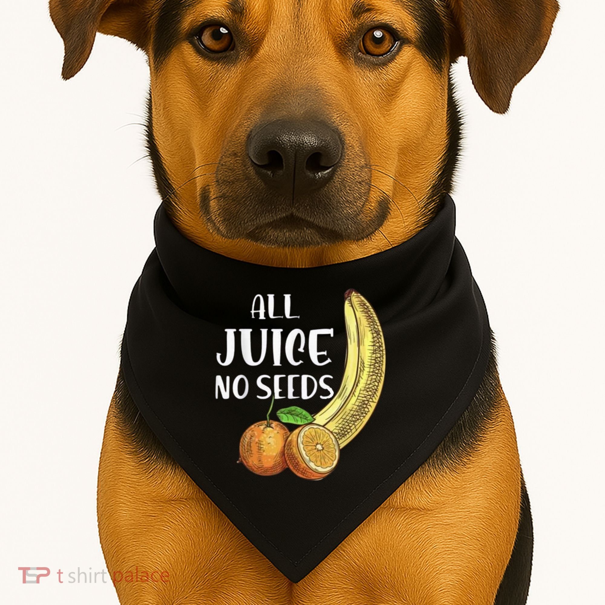 All Juice No Seeds Funny All Juice No Seeds USA-Made Doggie Bandana
