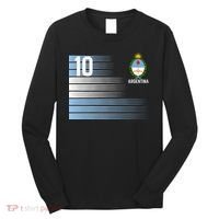 Argentina Jersey Number 10 Soccer Fan Long Sleeve Shirt thumb 0