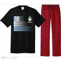 Argentina Jersey Number 10 Soccer Fan Pajama Set thumb 0