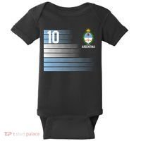 Argentina Jersey Number 10 Soccer Fan Baby Bodysuit thumb 0