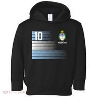 Argentina Jersey Number 10 Soccer Fan Toddler Hoodie thumb 0
