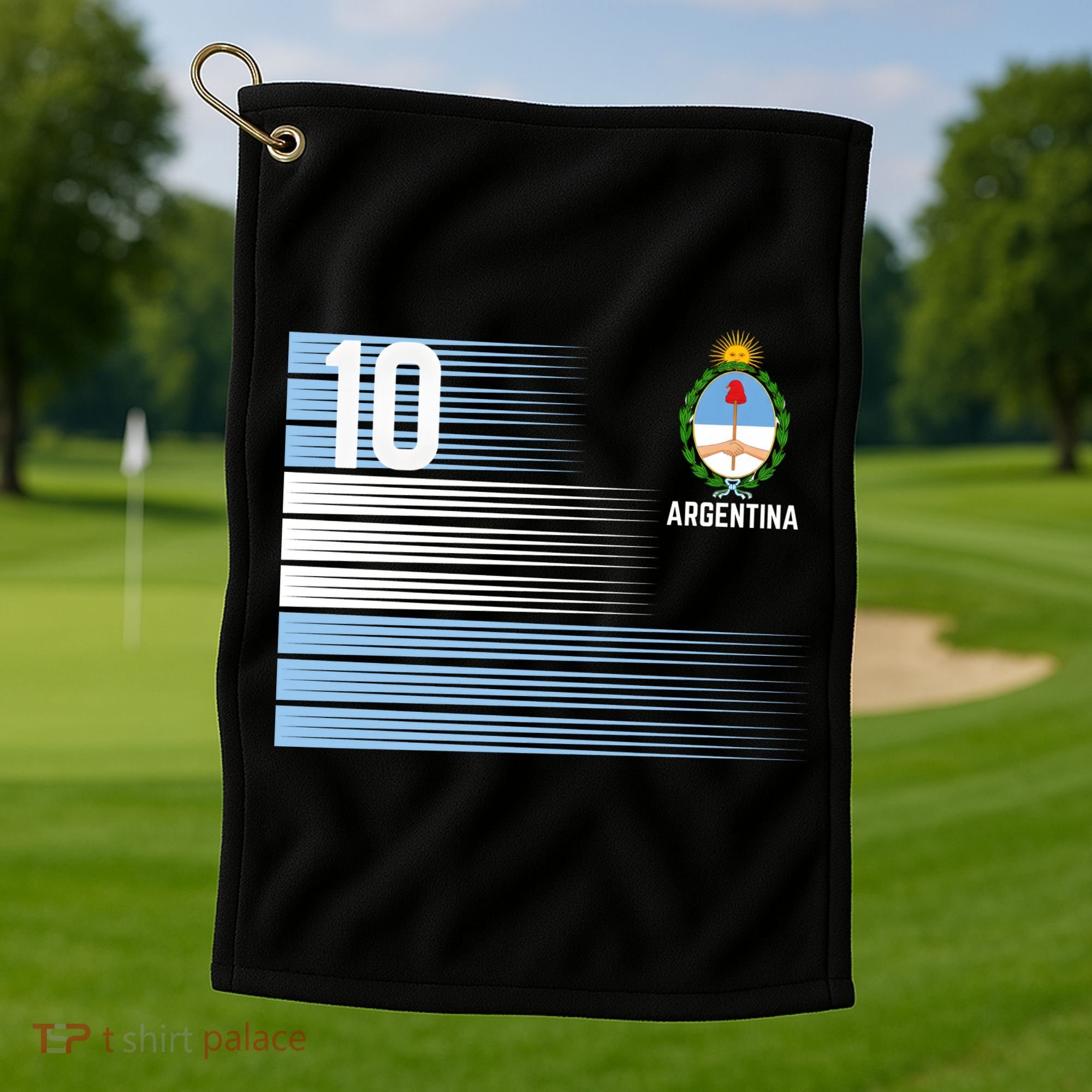 Argentina Jersey Number 10 Soccer Fan Golf Towel