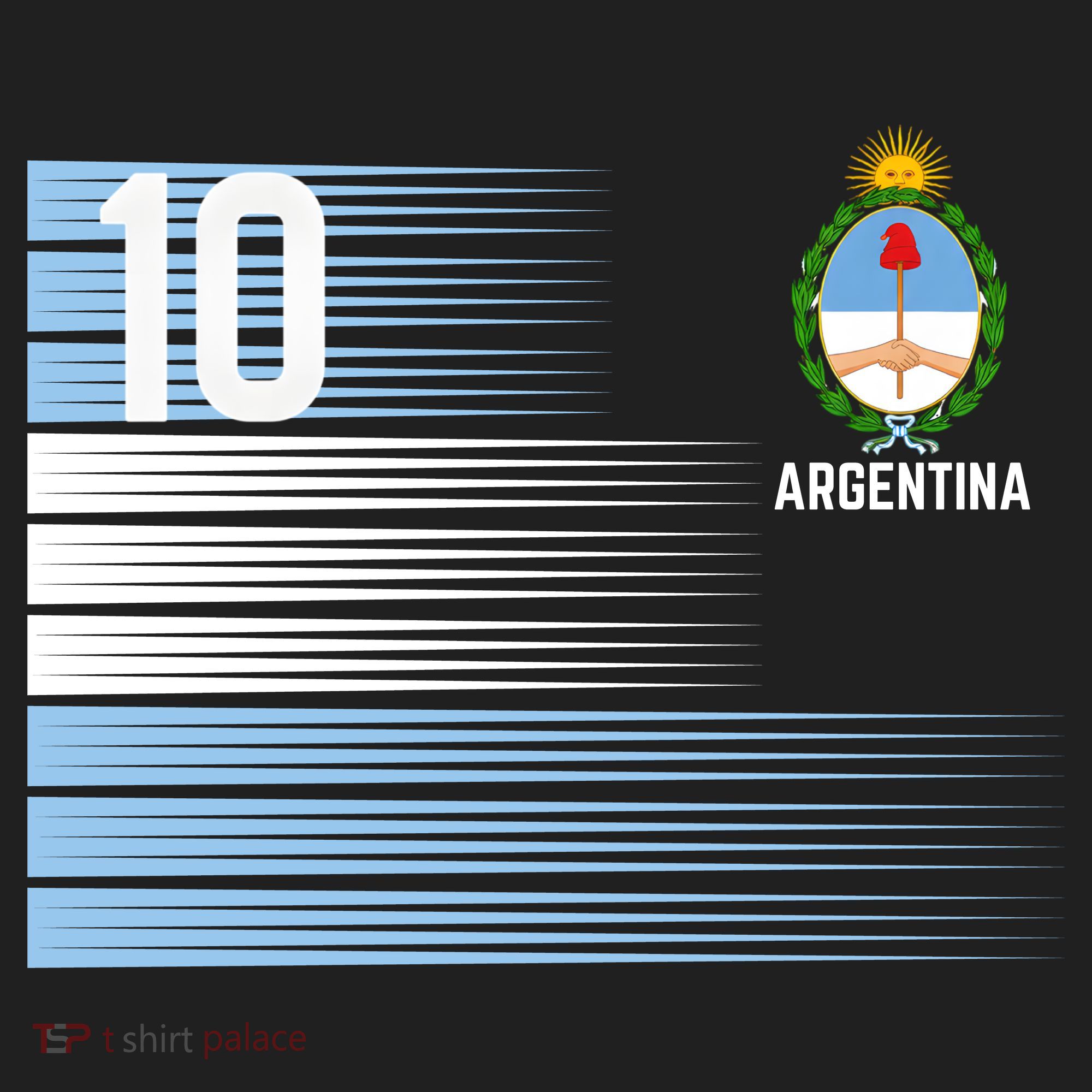 Argentina Jersey Number 10 Soccer Fan Golf Towel