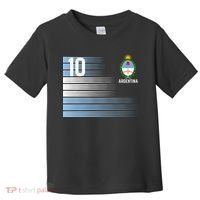 Argentina Jersey Number 10 Soccer Fan Toddler T-Shirt thumb 0