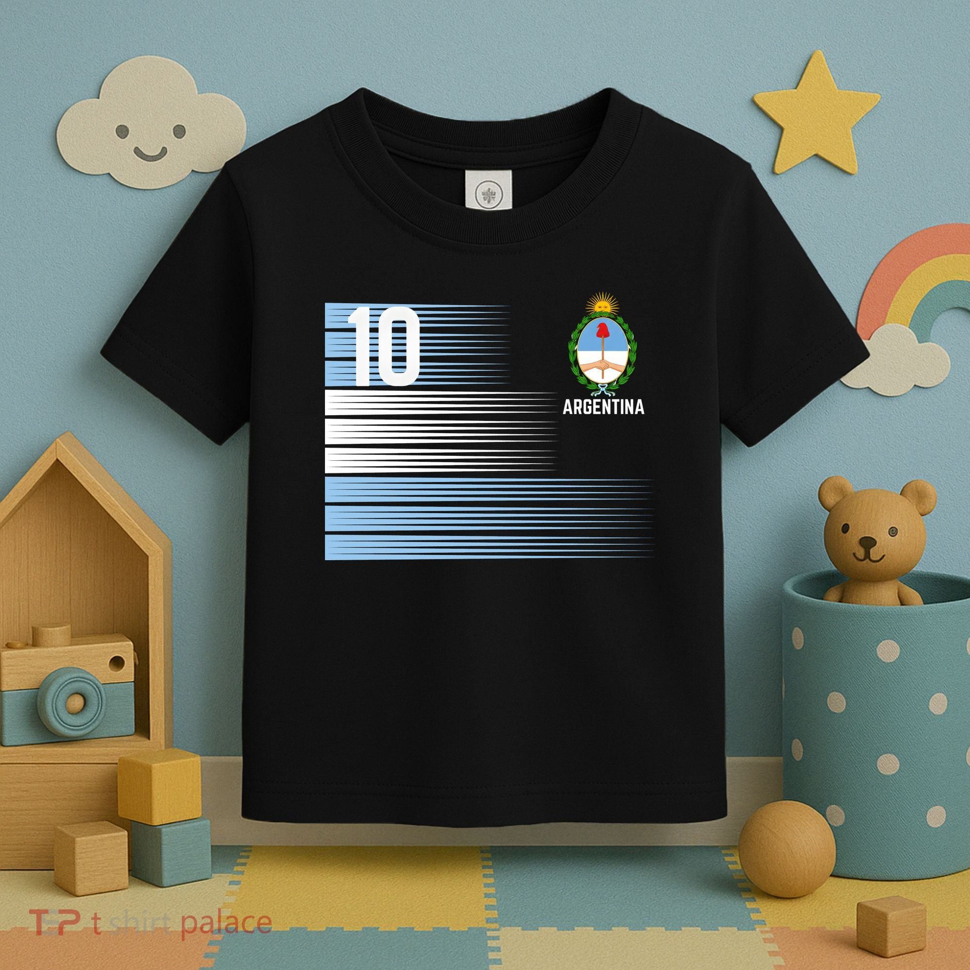 Argentina Jersey Number 10 Soccer Fan Toddler T-Shirt