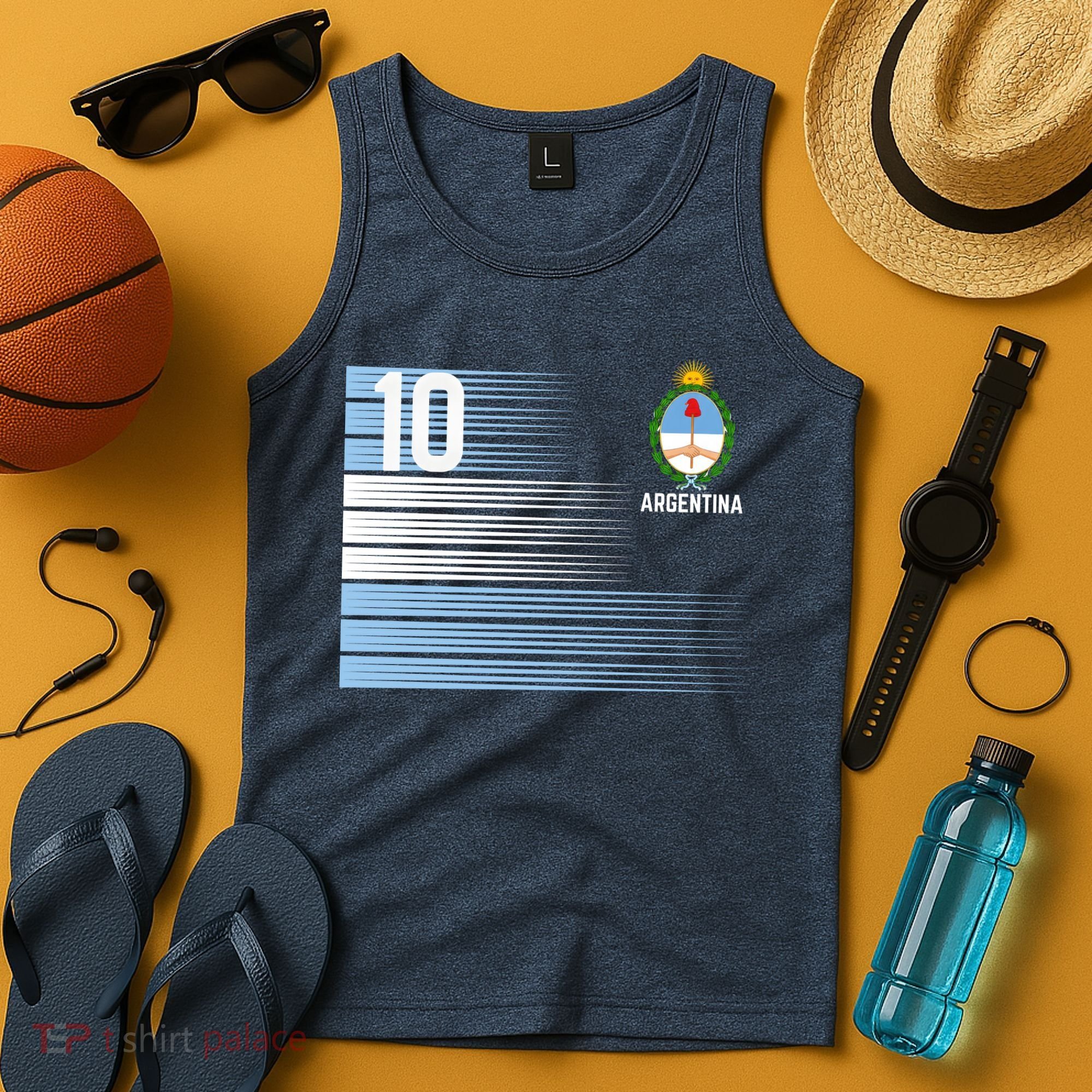 Argentina Jersey Number 10 Soccer Fan Tank Top
